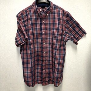 Selling my red and blue chaps button up short sleeve shirt. Chaps, men’s,